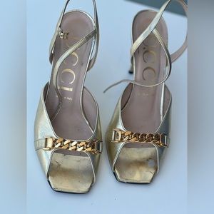 Gucci Heels Gold